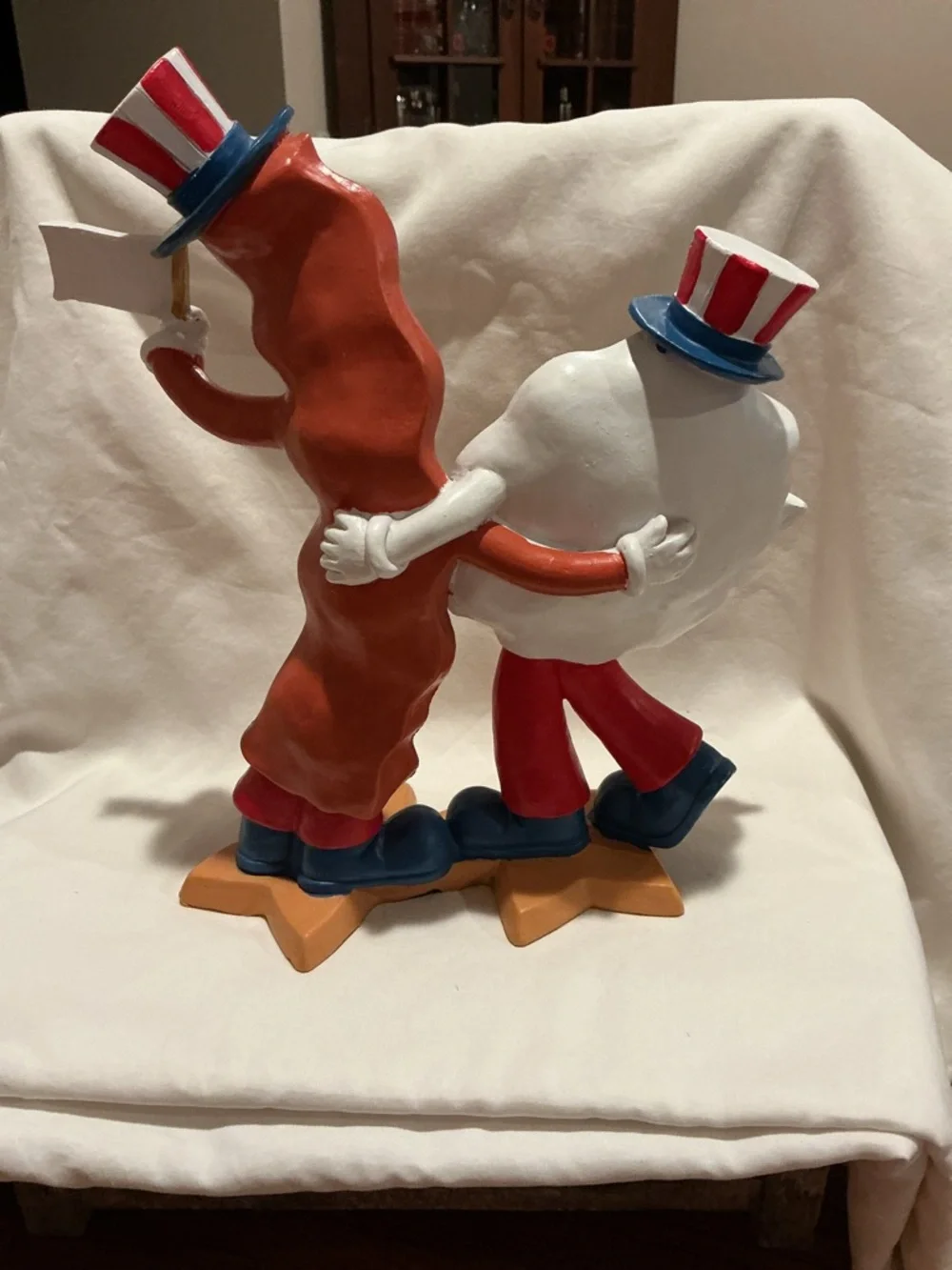 Patriotic Egg & Bacon Figurine